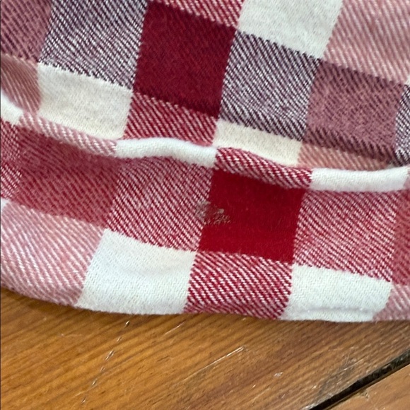 Zara Kids Red and White Plaid Button Down Flannel 100% Cotton Shirt Size 13 14 - Picture 8 of 9